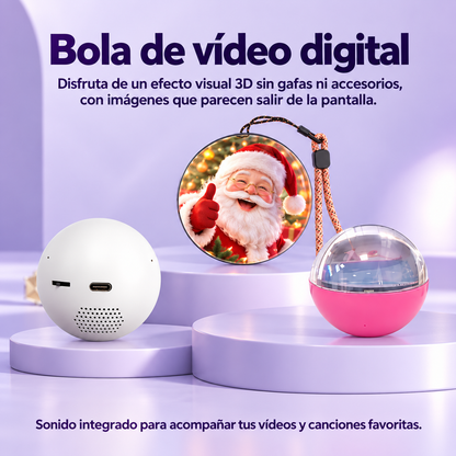 Bola de cristal con tus propios vídeos 3D