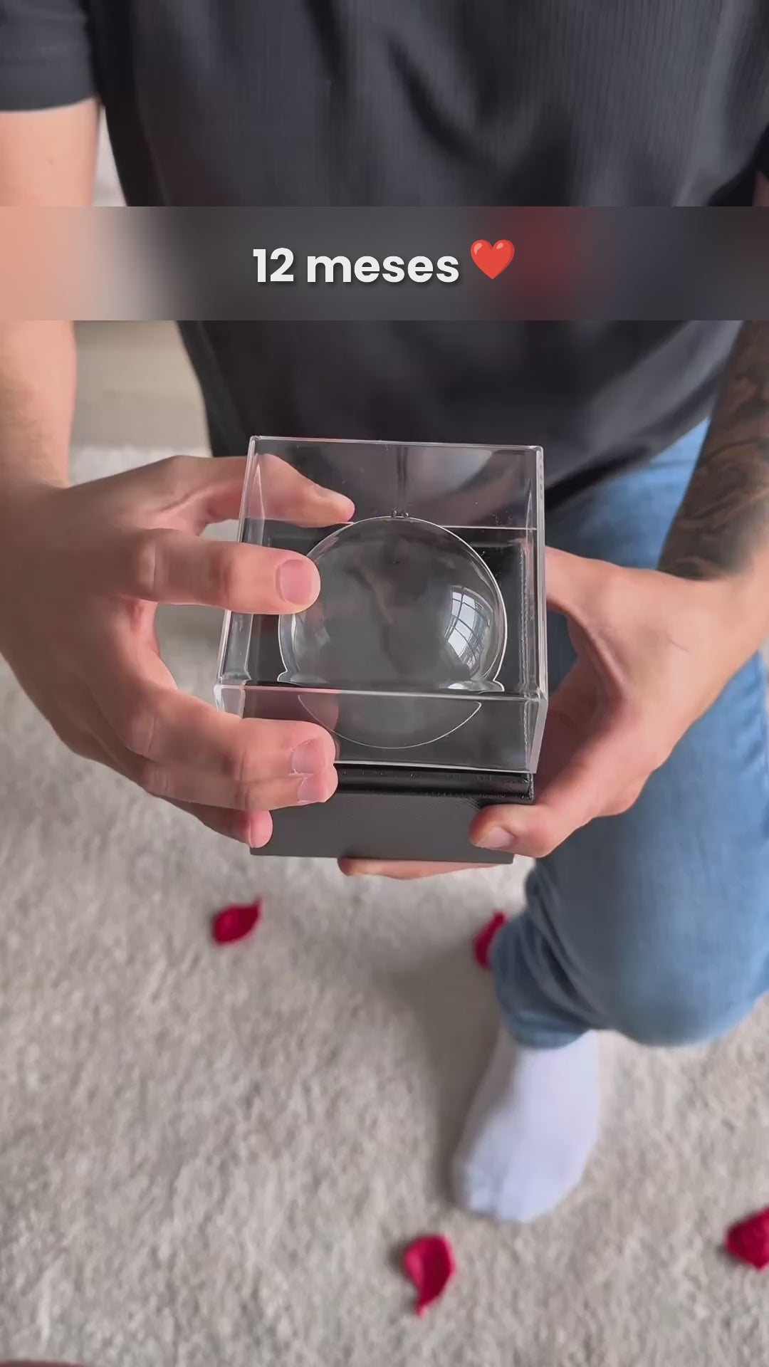 Regalo de aniversario: MemoraSphere con foto de pareja